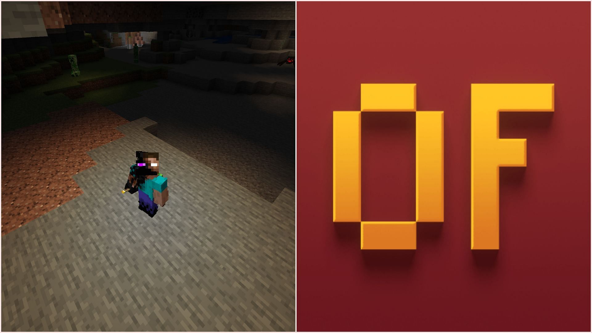 OptiFine was one of the first mods to bring dynamic lighting effects (Image via Sportskeeda Gaming || Mojang Studios || OptiFine)